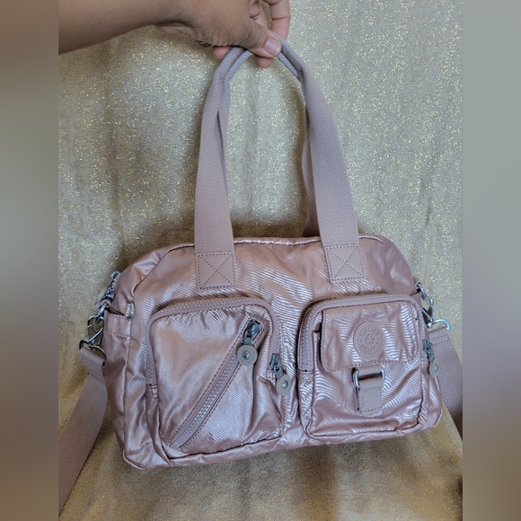 ๐ฏ% Authentic Kipling crossbody bag handbag boxybag largesize light pink color - Picture 2 of 8
